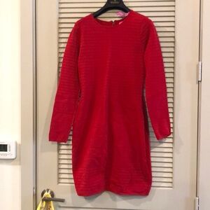 Betsey Johnson Red Textured Knit Body-Con Dress Size Small